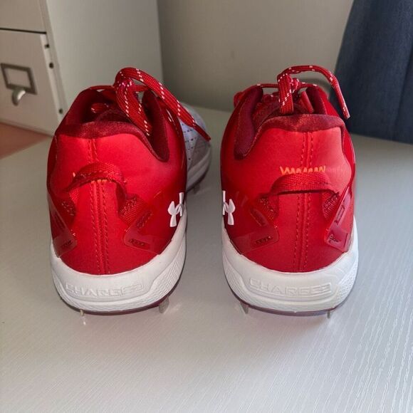 Under Armour Yard Low MT TPU baseball cleats red white new main image 10